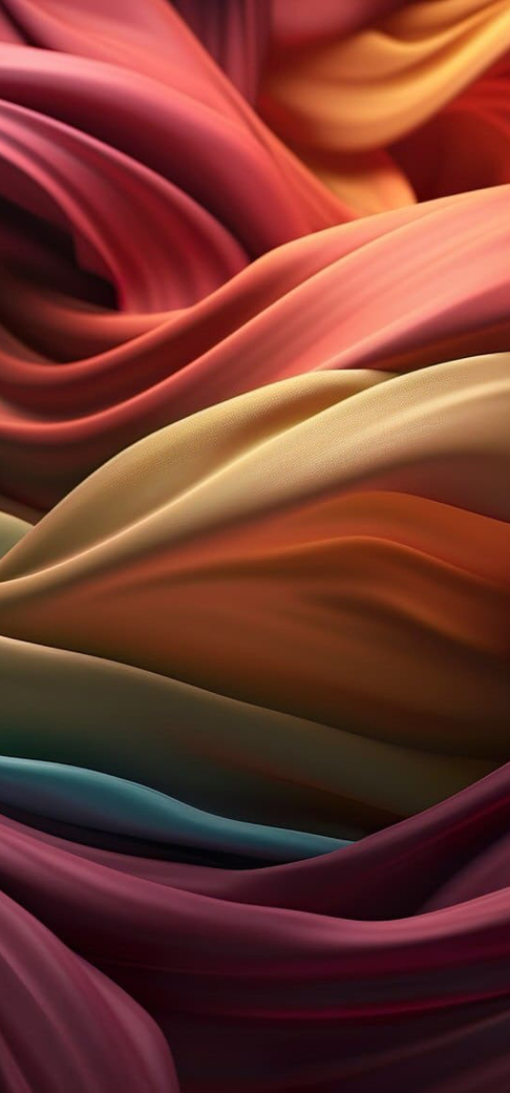 Immagine di tessuti colorati intrecciati.