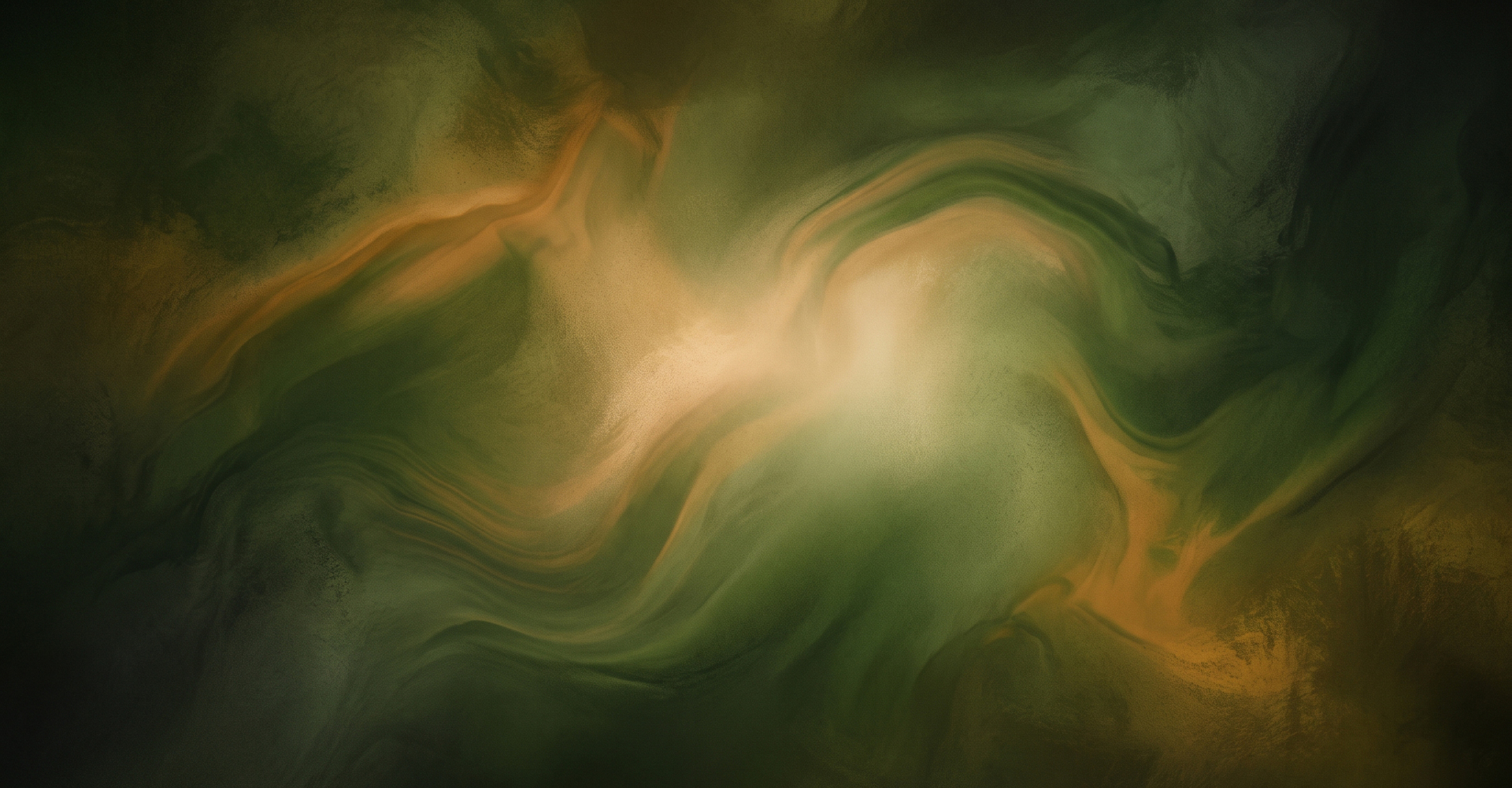 Immagine con colori verde e giallo sfumati e sfondo nero.