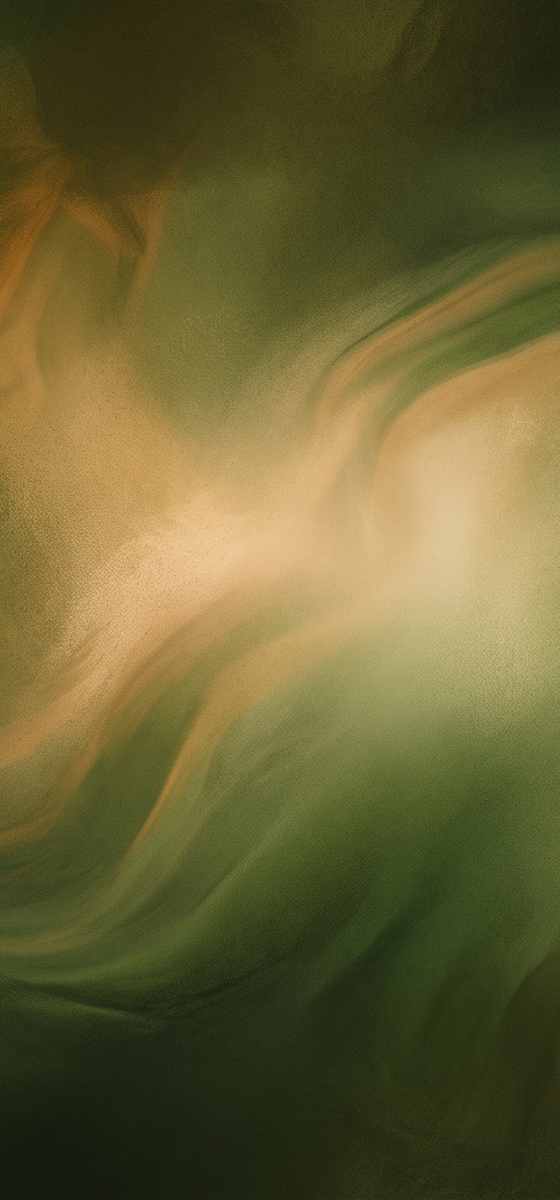 Immagine con colori verde e giallo sfumati e sfondo nero.